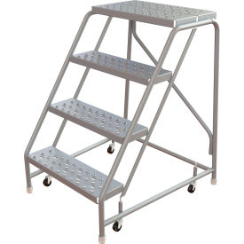 Tri-Arc Rolling Ladder 4 Step Aluminum Perforated 14