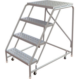 Tri-Arc Rolling Ladder 4 Step Aluminum Perforated 21