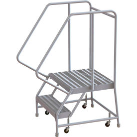 2 Step Aluminum Rolling Ladder 16
