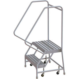 2 Step Aluminum Rolling Ladder 24