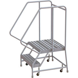 2 Step Aluminum Rolling Ladder 24