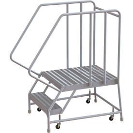 2 Step Aluminum Rolling Ladder 24