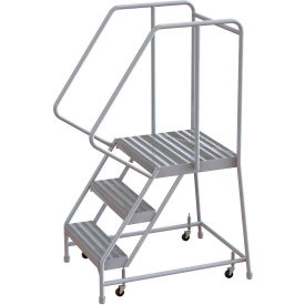 3 Step Aluminum Rolling Ladder 16