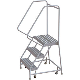 3 Step Aluminum Rolling Ladder 24
