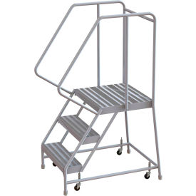 3 Step Aluminum Rolling Ladder 24