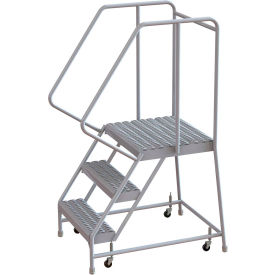 3 Step Aluminum Rolling Ladder 24