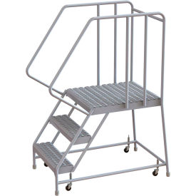 3 Step Aluminum Rolling Ladder 24