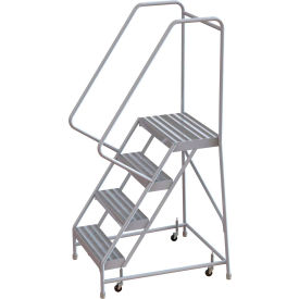 4 Step Aluminum Rolling Ladder 16