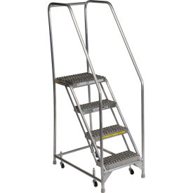 4 Step Aluminum Rolling Ladder 16