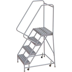 4 Step Aluminum Rolling Ladder 24