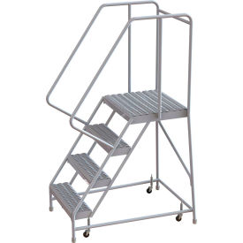 4 Step Aluminum Rolling Ladder 24
