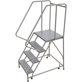 Tri-Arc Rolling Ladder 4 Step Aluminum Perforated 21