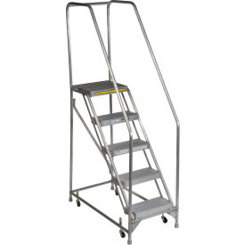 5 Step Aluminum Rolling Ladder 16