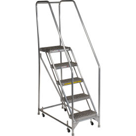 5 Step Aluminum Rolling Ladder 16