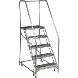 5 Step Aluminum Rolling Ladder 24