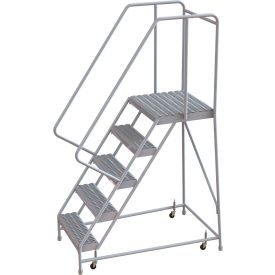 5 Step Aluminum Rolling Ladder 24