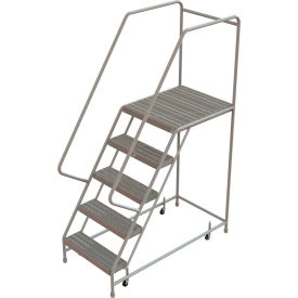 5 Step Aluminum Rolling Ladder 24