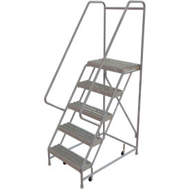 5 Step Aluminum Rolling Ladder 24