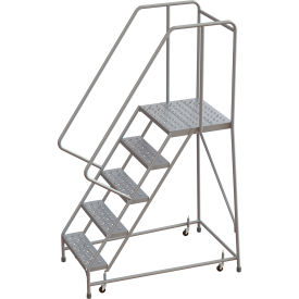 Tri-Arc Rolling Ladder 5 Step Aluminum Perforated 21