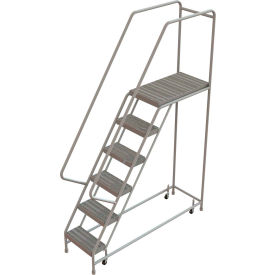 6 Step Aluminum Rolling Ladder 16