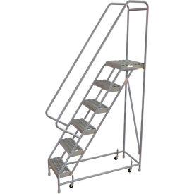 6 Step Aluminum Rolling Ladder 16