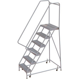 6 Step Aluminum Rolling Ladder 24