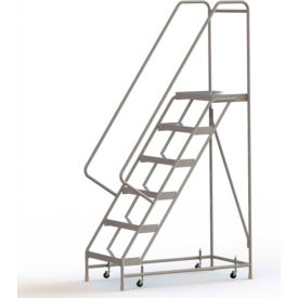 6 Step Aluminum Rolling Ladder 24