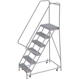 6 Step Aluminum Rolling Ladder 24