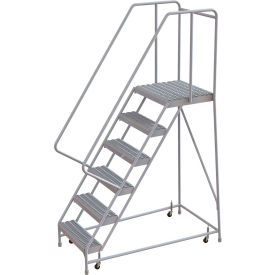 6 Step Aluminum Rolling Ladder 24