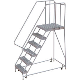 6 Step Aluminum Rolling Ladder 24