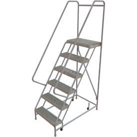 6 Step Aluminum Rolling Ladder 24