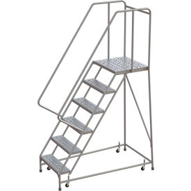 Tri-Arc Rolling Ladder 6 Step Aluminum Perforated 21