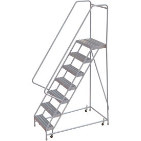 7 Step Aluminum Rolling Ladder 24