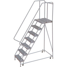 7 Step Aluminum Rolling Ladder 24