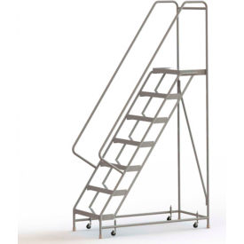 7 Step Aluminum Rolling Ladder 24