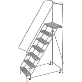 7 Step Aluminum Rolling Ladder 24