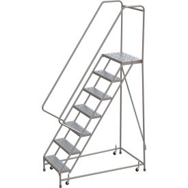Tri-Arc Rolling Ladder 7 Step Aluminum Perforated 14