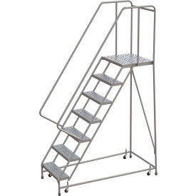 Tri-Arc Rolling Ladder 7 Step Aluminum Perforated 21