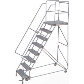 8 Step Aluminum Rolling Ladder 24