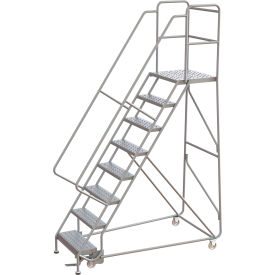 Tri-Arc Rolling Ladder 8 Step Aluminum Perforated Lock Step 21