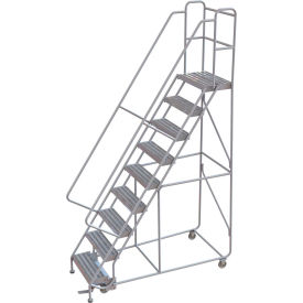 9 Step Aluminum Rolling Ladder 24