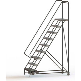 9 Step Aluminum Rolling Ladder 24