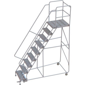 9 Step Aluminum Rolling Ladder 24