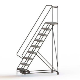 9 Step Aluminum Rolling Ladder 24
