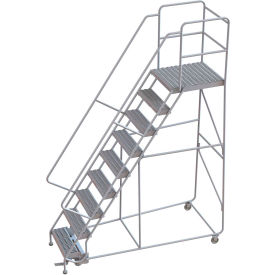 9 Step Aluminum Rolling Ladder 24