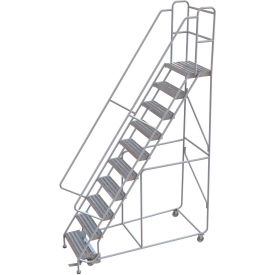 10 Step Aluminum Rolling Ladder 24