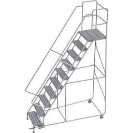 10 Step Aluminum Rolling Ladder 24