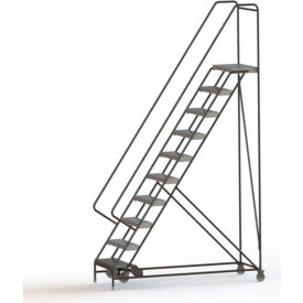 10 Step Aluminum Rolling Ladder 24