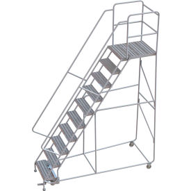 10 Step Aluminum Rolling Ladder 24