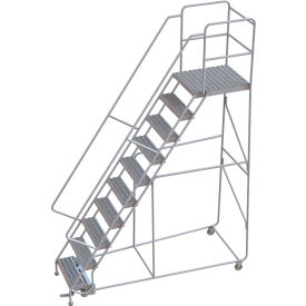 10 Step Aluminum Rolling Ladder 24